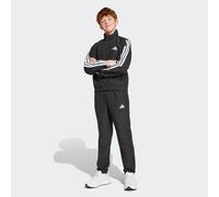 adidas Unisex - Bambini ESSENTIALS CLIMACOOL TRACKSUIT, black/white, 13-14 Years