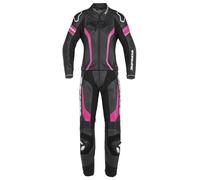 Spidi Laser Touring Due pezzi da donna tuta in pelle della moto, nero-rosa, taglia 44 per donne