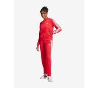 Tuta donna acetata Adidas Essentials 3-STR JD2684 rosso-bianco