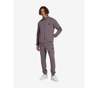 adidas Uomo SPORTSWEAR BASIC 3 STRIPES FLEECE TRACKSUIT, Grey Strata, S
