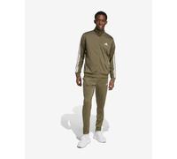 adidas Uomo SPORTSWEAR BASIC 3 STRIPES TRICOT TRACKSUIT, olive strata/white, XXL