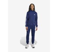 Tuta adidas Sportswear Basic French Terry 3 strisce blu navy bianco - S