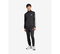 Tuta adidas Sportswear Basic French Terry 3 Strisce nero bianco - XS