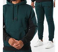 TUTA ADIDAS UOMO verde Felpata Cappuccio cotone caldo S M L XL Comoda Invernale