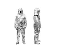 Tuta Anti-Radiazione Termica, Abbigliamento Termoresistente in Lamina, Tuta Ignifuga in Composito di Alluminio per Metallurgia, Fusione della Ghisa e Saldatura(M)