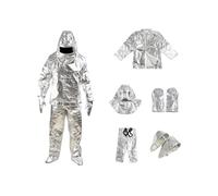 Tuta Anti-Radiazione Termica, Abbigliamento Termoresistente in Lamina, Tuta Integrale Ignifuga in Composito di Alluminio per Settori Chimici e Antincendio(932°F,XL)