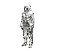 Tuta Anti-Radiazione Termica - Set di Abbigliamento Ignifugo da 5 Pezzi - Tuta Intera in Materiale Composito e Foglio di Alluminio per Incendi, Antincendio(XL)
