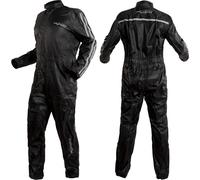 Tuta Antiacqua 100% Impermeabile Completo Anti Pioggia Moto Scooter Unisex Nero