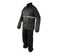 Tuta antipioggia divisibile FORBIKES, impermeabile 3000mm, nera con rifrangente