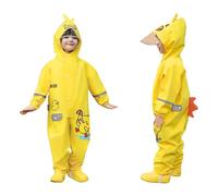 Tuta antipioggia per bambini impermeabile, combo giacca e pantaloni, protezione completa del corpo, attrezzatura con cappuccio riflettente per la sicurezza per 1-8 anni, giallo1, 1-2 anni