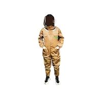 Tuta Apicoltore, Strumento for coltura ispessito integrato, tuta spaziale for con guanti di pelle di pecora, set completo di vestiti for coltura Forniture per apicoltura(Brown,175-180cm)