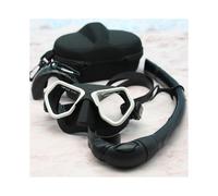 (Tuta bianca e nera) Nuova maschera subacquea a basso volume, maschera per apnea, lenti in vetro temperato,