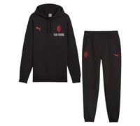 TUTA CAPPUCCIO NERA ADULTO A.C. MILAN PERSONALIZZATA PERSONALIZZABILE