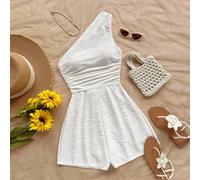 Tuta casual senza spalline da donna, adatta per vacanze estive, brunch, festa della mamma, laurea, chiesa, spiaggia, festival musicali, aeroporto, pomeriggio del tè, autunno/inverno L,M,SColore unicoT