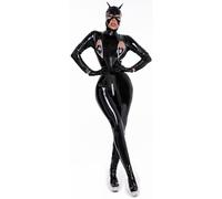 TUTA CATSUIT CATWOMAN TUTA VINILE ELASTICA LINGERIE SEXY OUTFIT DONNA
