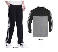 TUTA COMPLETA BICOLORE BANDE SENZA POLSINI M A 3XL APERTA FULL ZIP FELPATA SPORT