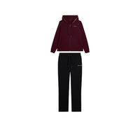 Tuta con cappuccio decorato da logo dorato a contrasto