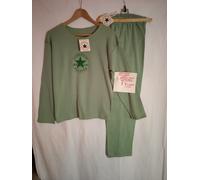 Tuta Cotone Verde Calzone Lungo e Maglia Tg M Converse All Star '70-80 Vintage