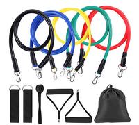 Tuta da 11 pezzi Yoga/Fitness Pilates Sospensione Corda tirante Corda elastica elastica - Strumento Ginnastica Cinturino elastico per terapia fisica Pilates Danza e ginnastica(Multicolore)