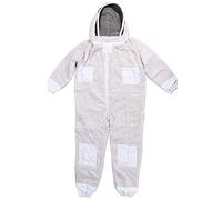 Tuta da ape siamese professionale con cerniera a 3 strati, tuta spaziale ventilata per apicoltore (L)