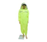 Tuta da apicoltore a prova di puntura, Tuta da apicoltore con casco verde fluorescente L-3XL(X-Large)