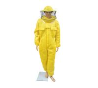 tuta da apicoltore, Abbigliamento protettivo for coltura Tuta da ape in cotone 3D Air Costume da coltore Cappello con cappuccio in velo Tuta da coltore anti-ape(Round Hat Yellow,XX-Large)
