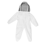 Tuta da apicoltore in un pezzo con cappuccio a velo Abbigliamento protettivo per bambini Apicoltura per bambini Materiale in cotone poliestere Anti morso di api Forniture per (M)
