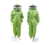Tuta da Apicoltore, Tessuto di cotone traspirante 3D Design coltura Abbigliamento protettivo Abbigliamento Abbigliamento anti-ape Costume da coltore(Round Hat Red,L)