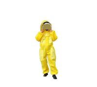 Tuta da apicoltore, Tuta anti-ape, set completo di abbigliamento speciale traspirante for coltura, tuta protettiva for a metà corpo, cappello for, prendi,Non farti mai pungere(Light yellow,155-173cm