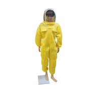 Tuta da Apicoltore, Tuta da ape Tessuto di cotone ad aria 3D grado professionale Abbigliamento protettivo for coltura for tutto il corpo Attrezzatura for coltore(Fencing Hat Yellow,A)