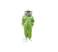 Tuta da Apicoltore, Tuta da ape Tessuto di cotone ad aria 3D grado professionale Abbigliamento protettivo for coltura for tutto il corpo Attrezzatura for coltore(Round Hat Green,A)