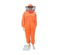 Tuta da Apicoltore, Tuta da ape Tessuto di cotone ad aria 3D grado professionale Abbigliamento protettivo for coltura for tutto il corpo Attrezzatura for coltore(Round Hat Orange,XL)