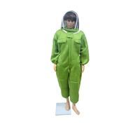 Tuta da Apicoltore, Tuta da ape Tessuto di cotone ad aria 3D grado professionale Abbigliamento protettivo for coltura for tutto il corpo Attrezzatura for coltore(Fencing Hat Green,XL)
