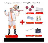 Tuta da apicoltore, Tuta specifica for for coltura Tuta traspirante Ispessita estiva Tre ventole for la dissipazione del calore Set completo di tuta for la cattura delle,Non farti mai pungere(Grey,L(