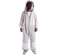 Tuta da Apicoltura Professionale, Tuta da Ape Siamese, Tuta Spaziale a Rete a 3 Strati Tuta da Api Ventilata con Cerniera, Tuta da Apicoltura in Poliestere per Uomo Donna Apicoltore, L - XXL(XL)