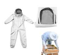 Tuta da apicoltura ventilata con cappuccio - Tuta protettiva per apicoltura resistente per uomini, donne e principianti | Tuta da apicoltore in misto cotone traspirante abbigliamento