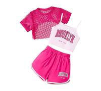 Tuta da Bambina a Maniche Corte,Body Estiva Neonato Outfit Abbigliamento Set Pantaloni Casual Larghi con Volant Spiaggia Bretelle Sportiva Regalo Ragazze per Compleanni