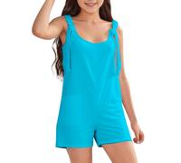 Tuta da bambina a maniche corte,Completo Estivo Neonato Set di Magliette Casual Mare Spiaggia Cotone e Lino Maglietta Pantaloncini Completo per 6 Mesi-5 Anni