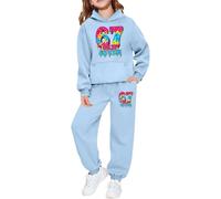 Tuta da Bambino Set 2 Pezzi Six Seven 6 7 Funny 67 Gen Alpha Slang 6-7 Meme School Pullover Felpe e Pantaloni Sportwear Tuta per il Tempo Libero Sport Esecuzione A Buon Mercato, blu, 11-12 Anni
