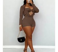 Tuta da donna AiTyi, aderente, comoda, alla moda per uso quotidiano, all'aperto, strada, pendolarismo, shopping, festa, elegante. Adatta per il Giorno dell'Indipendenza, il ritorno a scuola, la stagio