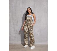 Tuta da donna alla moda per primavera e autunno, regolabile in lunghezza, non elastica, con motivo mimetico Y2K e tasche L,M,S,XL,XXLstampa dappertutto,Motivo strutturatoDenim