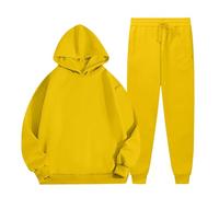 Tuta da donna con cappuccio, set completo per il tempo libero | Completo da donna in due pezzi, casual, a maniche lunghe, felpa e pantaloni da jogging, comodo set sportivo
