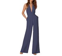 Tuta Da Donna Elegante Monopezzi E Tutine Da Donna Tute Larghe a Gamba Larga Tuta Lunga Vita Alta Senza Maniche Jumpsuit Pantaloni Larghi Per Matrimonio, Damigella D'onore, Feste, Pantaloni