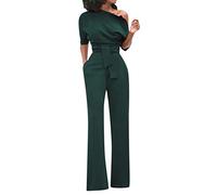 Tuta da donna elegante - Tuta pantalone da festa Jumpsuit per donne matrimonio party outfits una spalla lunga jumpsuit vita alta estate overalls senza spalline tuta larga playsuit romper tutina intera
