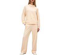 Tuta da donna in due pezzi, con cappuccio e pantaloni larghi, casual, in tinta unita, comodo set loungewear per tutti i giorni e la casa, Stil_m01 Beige, 5XL