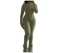 Tuta da donna per il tempo libero Sportiva 2 Pezzi Due Cotone Jogging Completo Palestra Felpa in Pile Calda Pullover Elegante Tute Training con Cappuccio e Pantalone Casa Curvy Yoga Sportswear