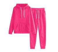 Tuta da donna per il tempo libero Sportiva 2 Pezzi Tute Casual Leggera felpa con cappuccio a maniche lunghe Pantaloni Vita Alta Casa Curvy Palestra Invernale