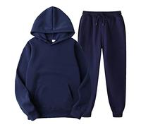 Tuta da donna per il tempo libero Sportiva 2 Pezzi Tute Casual Leggera Leggero Ginnastica Autunno Inverno Curvy Training Felpa con Cappuccio e Pantalone Abbigliamento sportivo Set Completo Tracksuit S