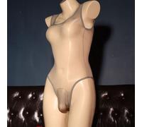 Tuta da fitness lucida da uomo, senza maniche, progettata per comfort e stile (guaina aperta grigia)