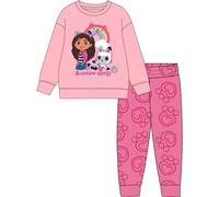 Tuta da ginnastica a maniche lunghe per bambini e bambine del cartone animato Gabby's Dollhouse - Set sportivo con felpa e pantaloni in tessuto morbido, confortevole e caldo - Tuta con vita elastica e